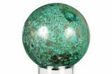Polished Malachite & Chrysocolla Sphere - Peru #252643-1